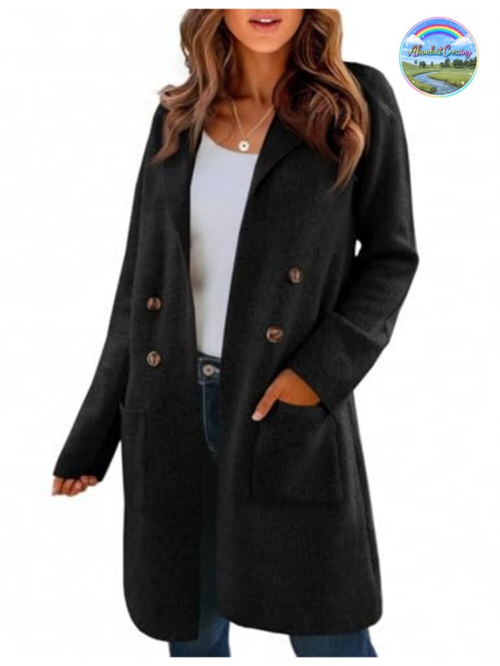 Women's Open Front Knit Cardigan Coatigan Long Sleeve Dressy Casual Fall Winter
